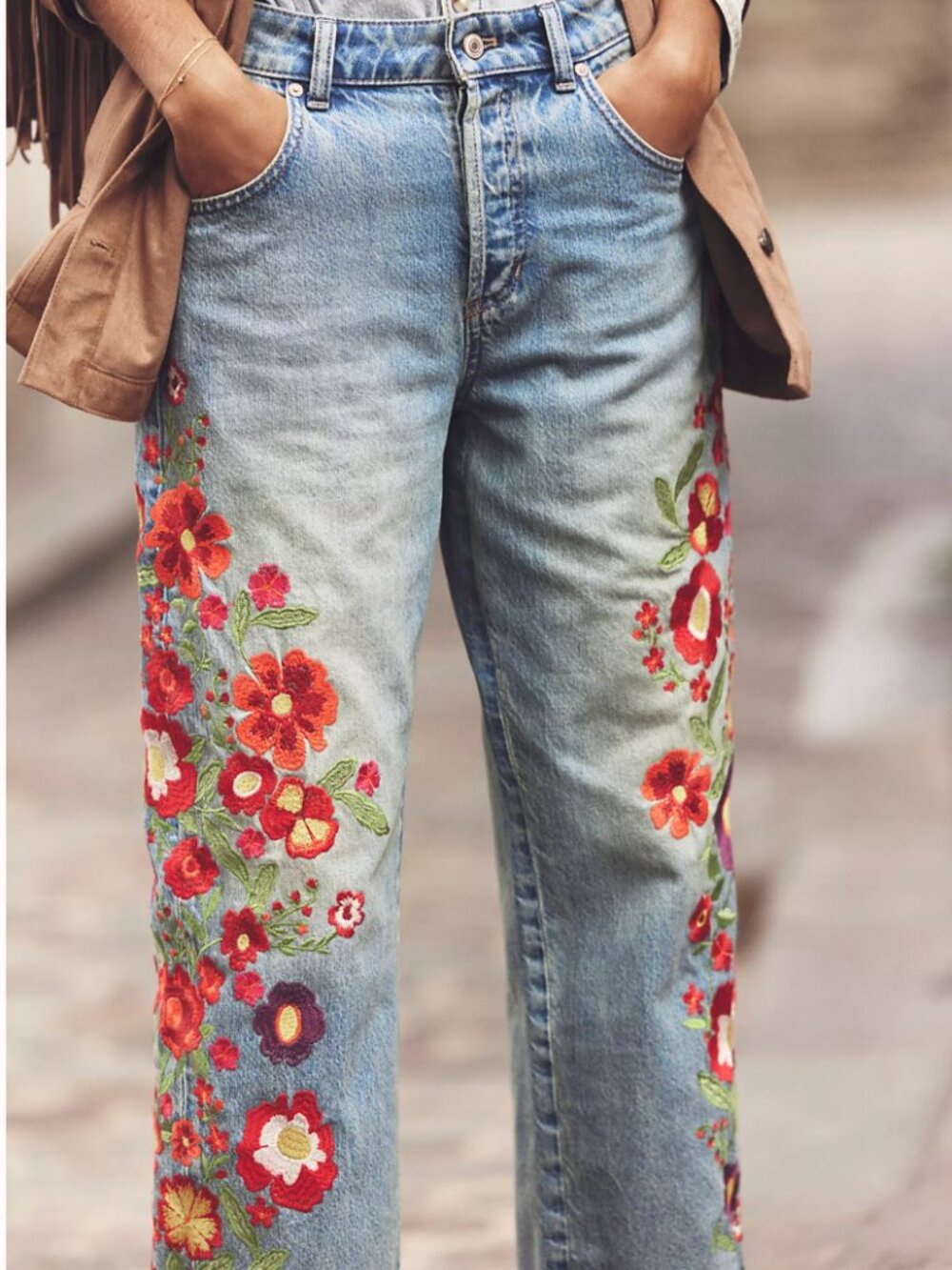 We The Free Willow Floral Embroidered Jeans